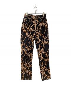 中古・古着通販】CHANEL (シャネル) ロゴプリントデニムパンツ