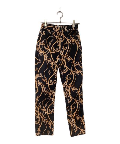 GANNI（ガニー）GANNI (ガニー) デニムパンツ ブラック×ブラウン サイズ:26の古着・服飾アイテム