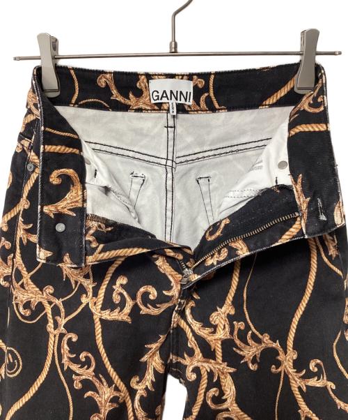 GANNI（ガニー）GANNI (ガニー) デニムパンツ ブラック×ブラウン サイズ:26の古着・服飾アイテム