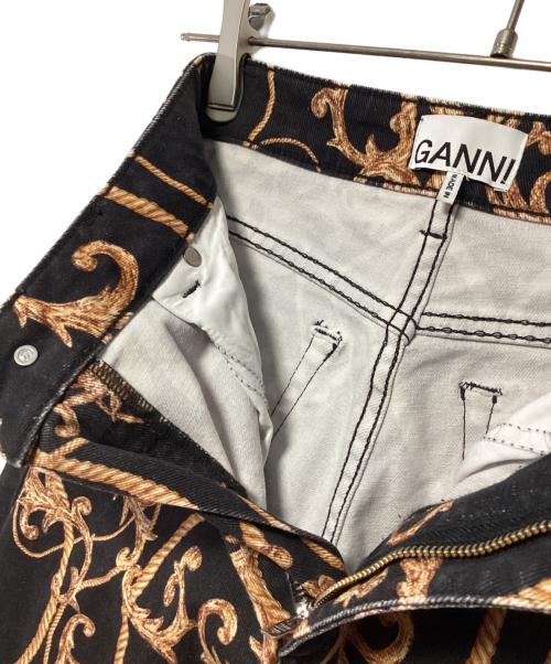 GANNI（ガニー）GANNI (ガニー) デニムパンツ ブラック×ブラウン サイズ:26の古着・服飾アイテム