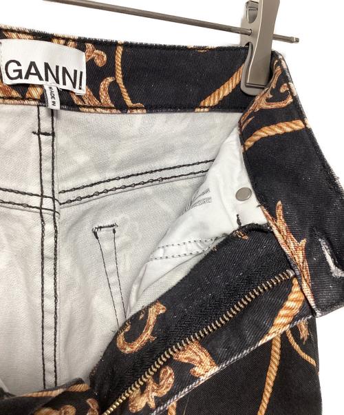 GANNI（ガニー）GANNI (ガニー) デニムパンツ ブラック×ブラウン サイズ:26の古着・服飾アイテム