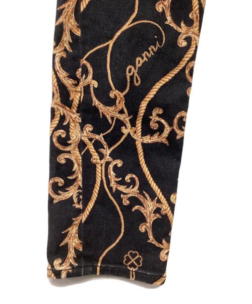 GANNI（ガニー）GANNI (ガニー) デニムパンツ ブラック×ブラウン サイズ:26の古着・服飾アイテム