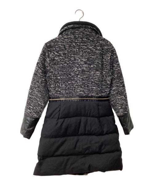 TATRAS（タトラス）TATRAS (タトラス) ツイード切替ダウンコート ブラック×グレー サイズ:02の古着・服飾アイテム