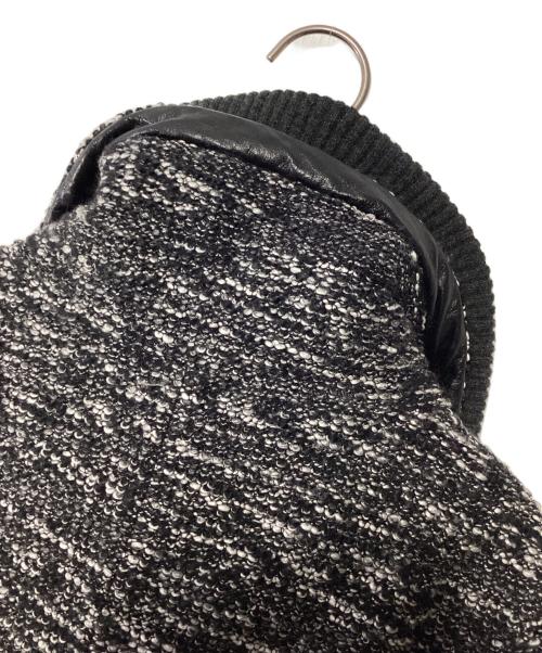 TATRAS（タトラス）TATRAS (タトラス) ツイード切替ダウンコート ブラック×グレー サイズ:02の古着・服飾アイテム