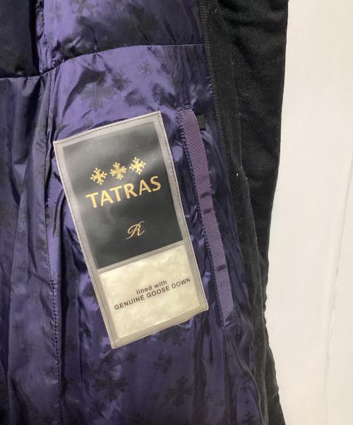 TATRAS（タトラス）TATRAS (タトラス) ツイード切替ダウンコート ブラック×グレー サイズ:02の古着・服飾アイテム