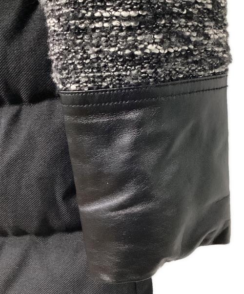 TATRAS（タトラス）TATRAS (タトラス) ツイード切替ダウンコート ブラック×グレー サイズ:02の古着・服飾アイテム