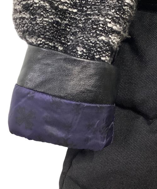 TATRAS（タトラス）TATRAS (タトラス) ツイード切替ダウンコート ブラック×グレー サイズ:02の古着・服飾アイテム