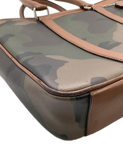 COACH（コーチ）COACH (コーチ) ビジネスバッグ グリーン×ブラウンの古着・服飾アイテム