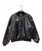 VANSONバンソン）の古着「レザージャケット」｜ブラック