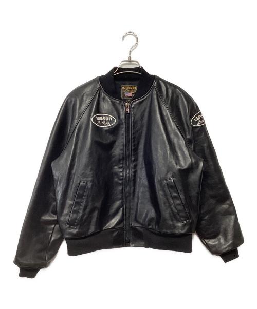 VANSON（バンソン）VANSON (バンソン) レザージャケット ブラック サイズ:44の古着・服飾アイテム