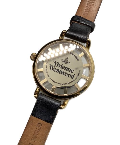 Vivienne Westwood（ヴィヴィアンウエストウッド）Vivienne Westwood (ヴィヴィアンウエストウッド) 腕時計 ブラック×ゴールドの古着・服飾アイテム