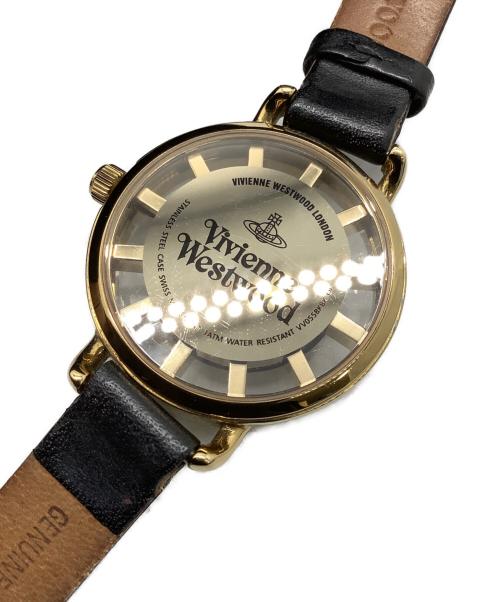 Vivienne Westwood（ヴィヴィアンウエストウッド）Vivienne Westwood (ヴィヴィアンウエストウッド) 腕時計 ブラック×ゴールドの古着・服飾アイテム