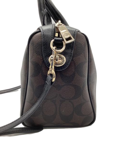 COACH（コーチ）COACH (コーチ) 2WAYバッグ ブラウン×ブラックの古着・服飾アイテム