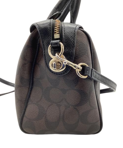 COACH（コーチ）COACH (コーチ) 2WAYバッグ ブラウン×ブラックの古着・服飾アイテム