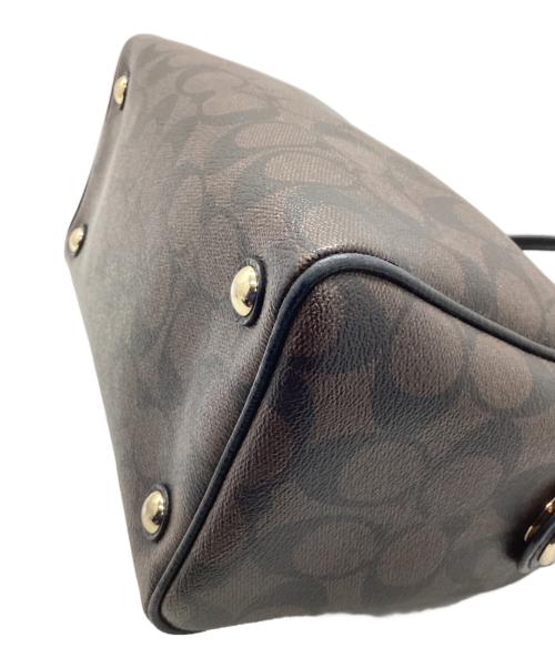 COACH（コーチ）COACH (コーチ) 2WAYバッグ ブラウン×ブラックの古着・服飾アイテム