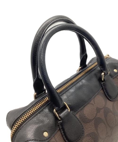 COACH（コーチ）COACH (コーチ) 2WAYバッグ ブラウン×ブラックの古着・服飾アイテム