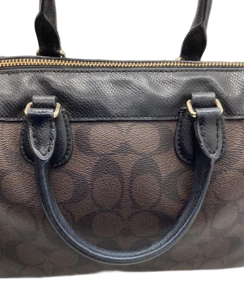 COACH（コーチ）COACH (コーチ) 2WAYバッグ ブラウン×ブラックの古着・服飾アイテム