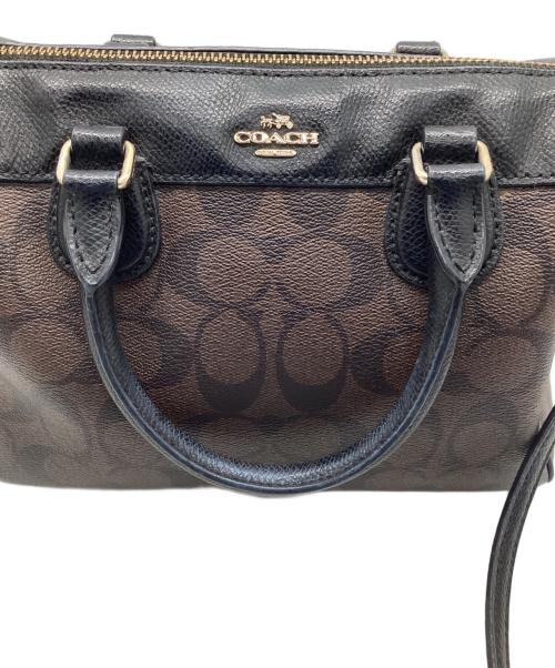 COACH（コーチ）COACH (コーチ) 2WAYバッグ ブラウン×ブラックの古着・服飾アイテム