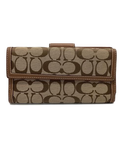 COACH（コーチ）COACH (コーチ) 長財布 ベージュの古着・服飾アイテム