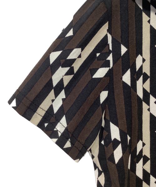 FENDI（フェンディ）FENDI (フェンディ) 半袖シャツ ブラウン×ネイビー×ホワイト サイズ:42の古着・服飾アイテム