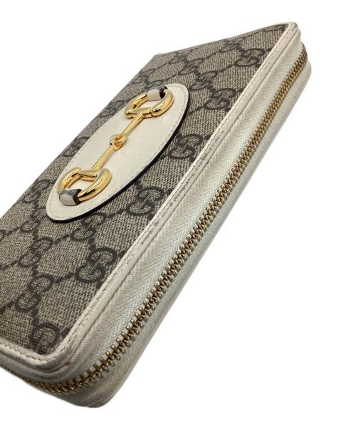 GUCCI（グッチ）GUCCI (グッチ) ロングウォレット ベージュ×アイボリーの古着・服飾アイテム