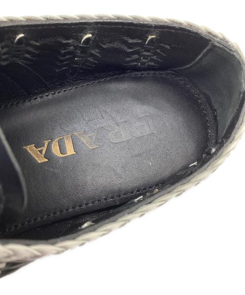 PRADA（プラダ）PRADA (プラダ) 編み込みシューズ ブラック サイズ:35の古着・服飾アイテム