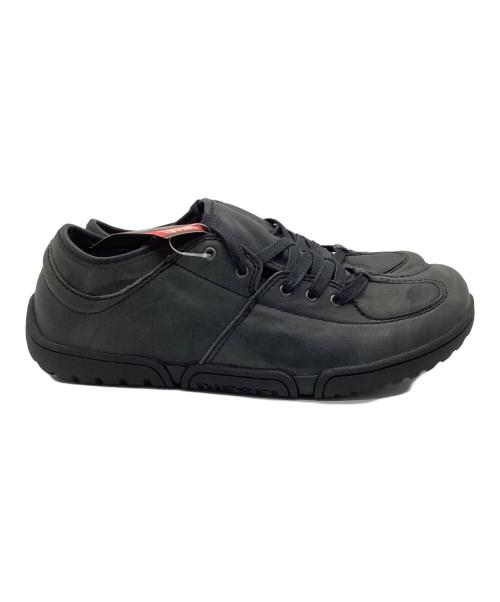 DIESEL（ディーゼル）DIESEL (ディーゼル) レザースニーカー ブラック サイズ:EUR 43の古着・服飾アイテム