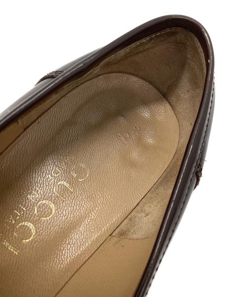 GUCCI（グッチ）GUCCI (グッチ) ハラコビットローファー ブラウン サイズ:6Bの古着・服飾アイテム