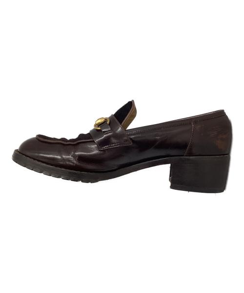 GUCCI（グッチ）GUCCI (グッチ) ハラコビットローファー ブラウン サイズ:6Bの古着・服飾アイテム