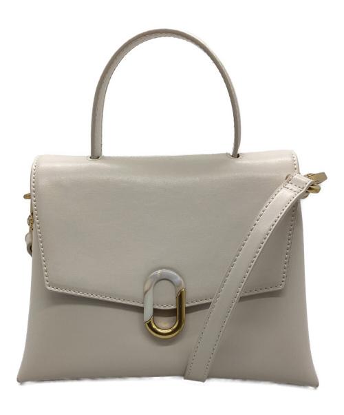 CHARLES & KEITH（チャールズアンドキース）CHARLES & KEITH (チャールズアンドキース) ストーンエンベリッシュド ハンドルバッグ アイボリーの古着・服飾アイテム
