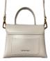 CHARLES & KEITH (チャールズアンドキース) ストーンエンベリッシュド ハンドルバッグ アイボリー：4000円