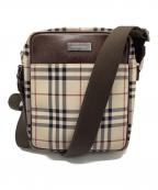 BURBERRYバーバリー）の古着「ショルダーバッグ」｜ベージュ×ブラウン