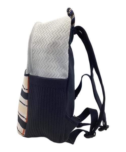 Kipling（キプリング）Kipling (キプリング) TRICOTE (トリコテ) リュック ネイビー×ベージュ×オレンジの古着・服飾アイテム