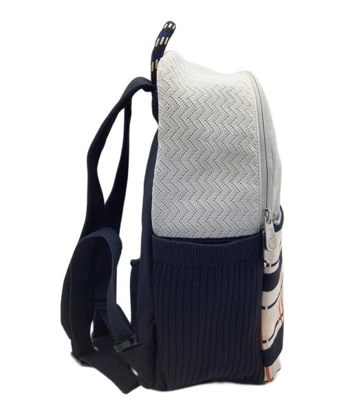 Kipling（キプリング）Kipling (キプリング) TRICOTE (トリコテ) リュック ネイビー×ベージュ×オレンジの古着・服飾アイテム