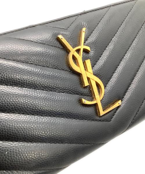 Saint Laurent Paris（サンローランパリ）Saint Laurent Paris (サンローランパリ) 長財布 ブラックの古着・服飾アイテム