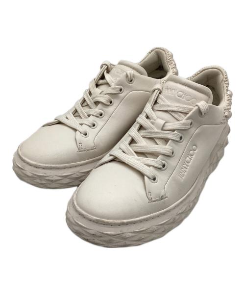 JIMMY CHOO（ジミーチュウ）JIMMY CHOO (ジミーチュウ) ローカットスニーカー ベージュ サイズ:35の古着・服飾アイテム