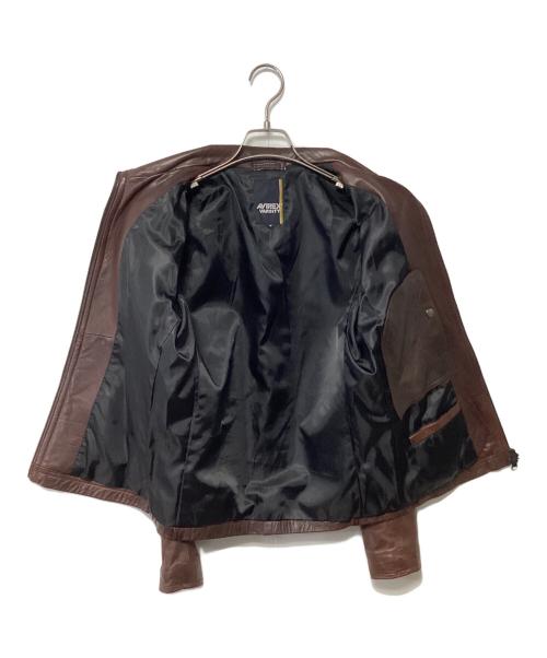 AVIREX（アヴィレックス）AVIREX (アヴィレックス) レザージャケット ブラウン サイズ:Mの古着・服飾アイテム