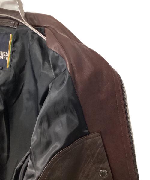 AVIREX（アヴィレックス）AVIREX (アヴィレックス) レザージャケット ブラウン サイズ:Mの古着・服飾アイテム