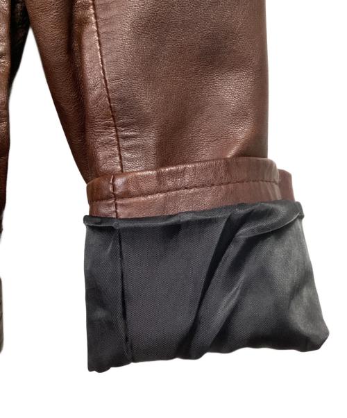 AVIREX（アヴィレックス）AVIREX (アヴィレックス) レザージャケット ブラウン サイズ:Mの古着・服飾アイテム