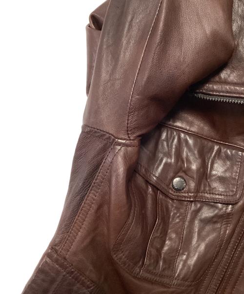 AVIREX（アヴィレックス）AVIREX (アヴィレックス) レザージャケット ブラウン サイズ:Mの古着・服飾アイテム