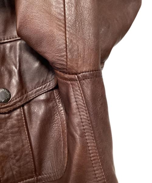AVIREX（アヴィレックス）AVIREX (アヴィレックス) レザージャケット ブラウン サイズ:Mの古着・服飾アイテム