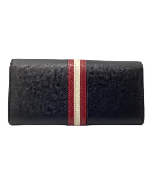 BALLY（バリー）BALLY (バリー) 長財布 ブラック×レッドの古着・服飾アイテム
