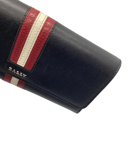 BALLY（バリー）BALLY (バリー) 長財布 ブラック×レッドの古着・服飾アイテム