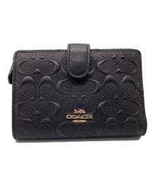 COACH（コーチ）の古着「2つ折り財布」｜ブラック