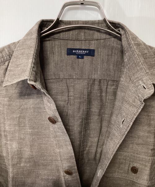 BURBERRY LONDON（バーバリーロンドン）BURBERRY LONDON (バーバリーロンドン) 長袖シャツ ブラウン サイズ:Lの古着・服飾アイテム