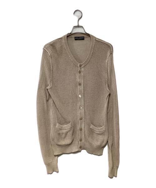 DOLCE & GABBANA（ドルチェ＆ガッバーナ）DOLCE & GABBANA (ドルチェ＆ガッバーナ) 薄手カーディガン ベージュ サイズ:50の古着・服飾アイテム