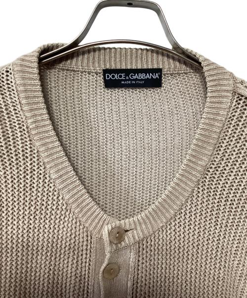 DOLCE & GABBANA（ドルチェ＆ガッバーナ）DOLCE & GABBANA (ドルチェ＆ガッバーナ) 薄手カーディガン ベージュ サイズ:50の古着・服飾アイテム