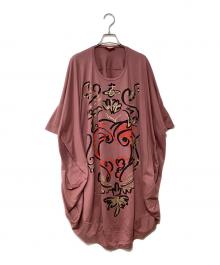 Vivienne Westwood RED LABEL（ヴィヴィアンウエストウッドレッドレーベル）の古着「グラフィックORB BIGTシャツ」｜ピンク