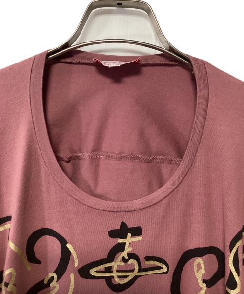 Vivienne Westwood RED LABEL（ヴィヴィアンウエストウッドレッドレーベル）Vivienne Westwood RED LABEL (ヴィヴィアンウエストウッドレッドレーベル) グラフィックORB BIGTシャツ ピンク サイズ:2の古着・服飾アイテム