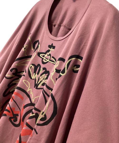 Vivienne Westwood RED LABEL（ヴィヴィアンウエストウッドレッドレーベル）Vivienne Westwood RED LABEL (ヴィヴィアンウエストウッドレッドレーベル) グラフィックORB BIGTシャツ ピンク サイズ:2の古着・服飾アイテム